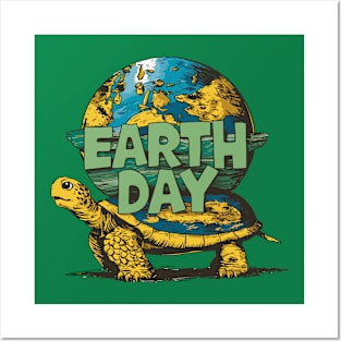 Earth Day 2024 Restore Recycle Sea Turtle Save the Planet Posters and Art